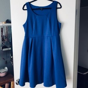 Torrid Blue Textured Knit Skater Dress Sz 1